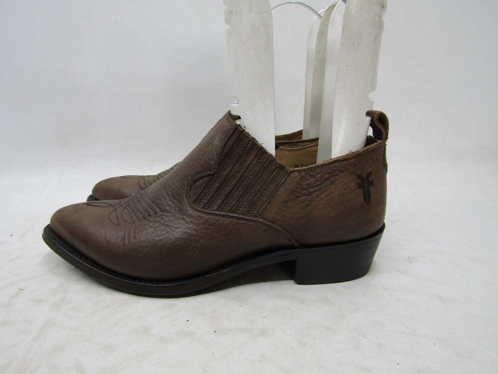 FRYE Womens Size 7.5 B Brown Leather Chelsea Cowboy Fashion Ankle Boots
